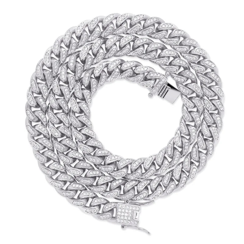 Iced Tri Tone Cuban Link Chain