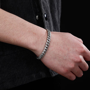 8mm Iced Miami Cuban Link Bracelet - Different Drips