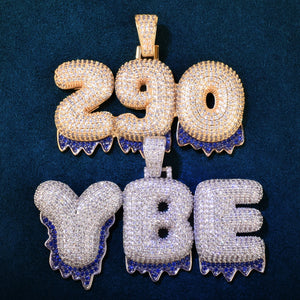 Dripping Bubble Font Custom Letter Pendant - Different Drips