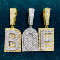 Thumbnail for Small Bold Font Single Letter Pendant - Different Drips