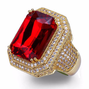 Ruby Centerstone Ring - Different Drips