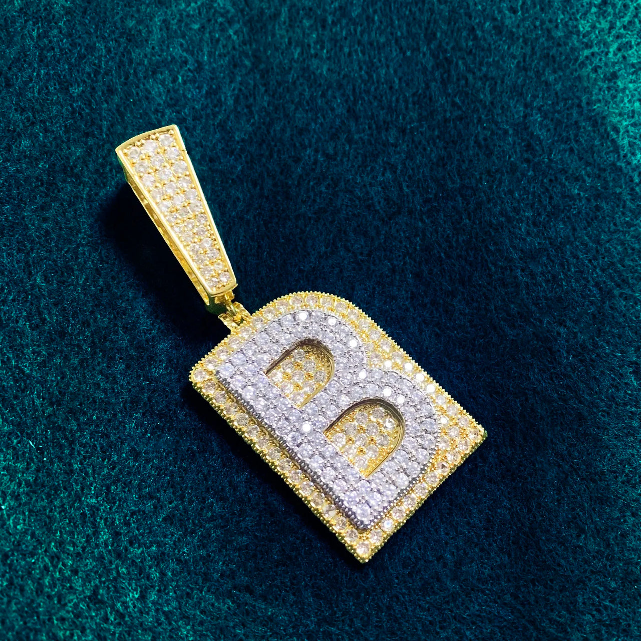 Small Bold Font Single Letter Pendant - Different Drips