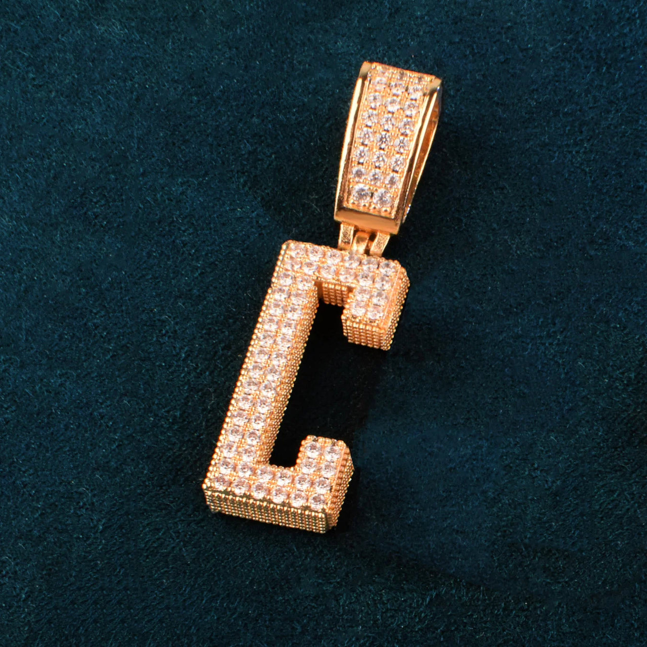 Small Single Letter Pendant - Different Drips