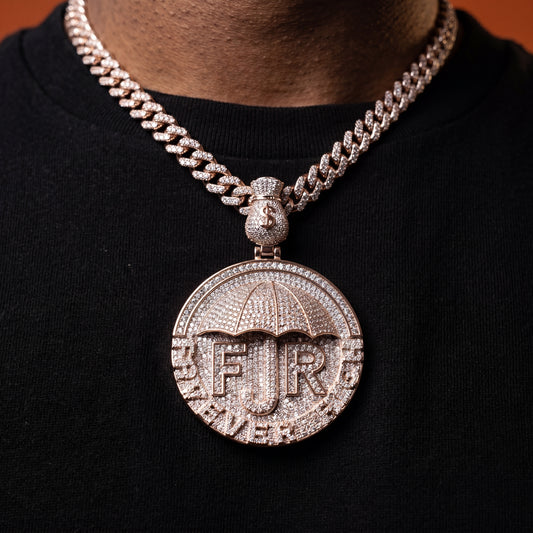 Two-Tone Iced Forever Rich Pendant