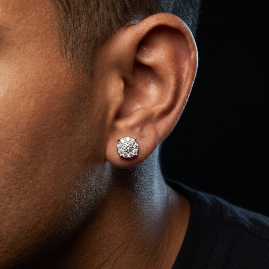 10MM Clustered Round Cut Earrings - Different Drips