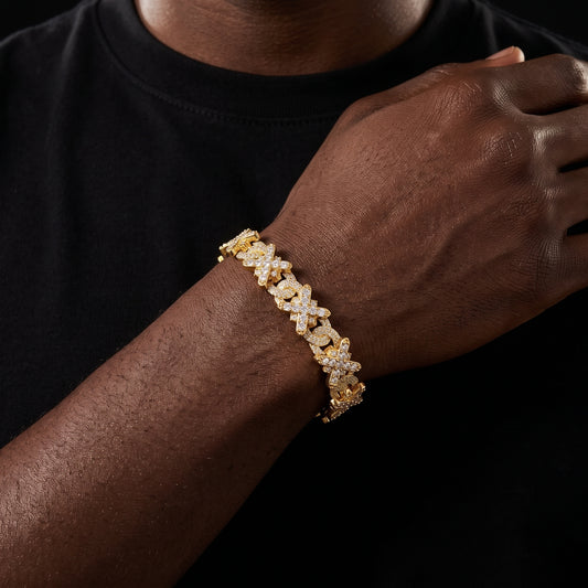 S925 XOXO Moissanite Link Bracelet - Different Drips