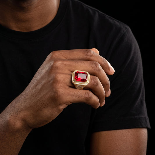Ruby Centerstone Ring - Different Drips