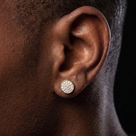 Classic Slim Round Cut Stud Earrings - Different Drips