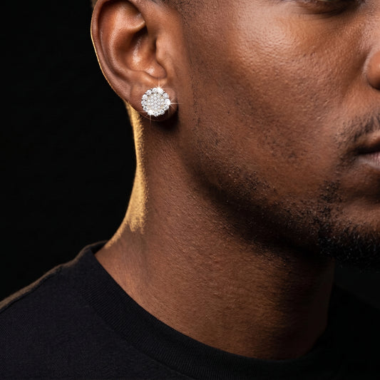 S925 Moissanite Outlined Clustered Earrings - Different Drips