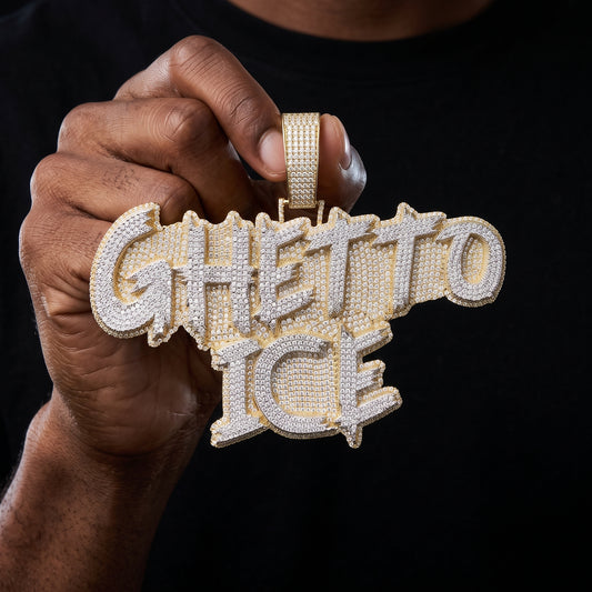 Bold Brush Font Custom Letter Pendant - Different Drips