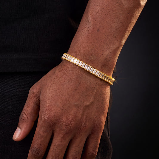 8mm Vertical Baguette Tennis Bracelet - Different Drips