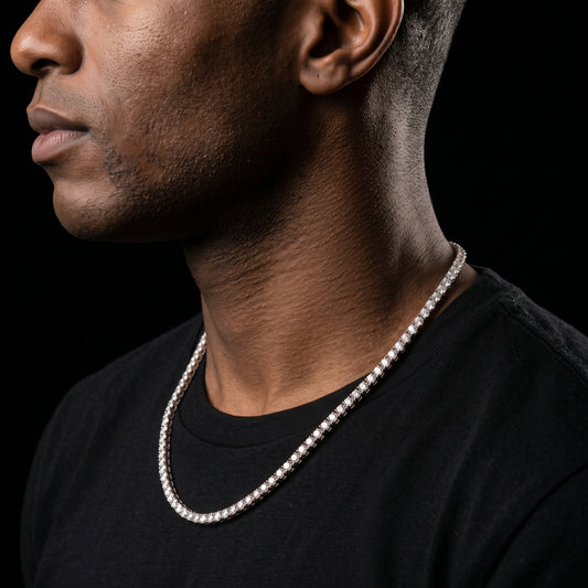3-6mm Round Cut Iced Tennis Chain