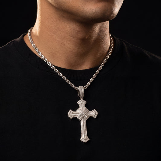 Baguette Colored Cross Pendant - Different Drips