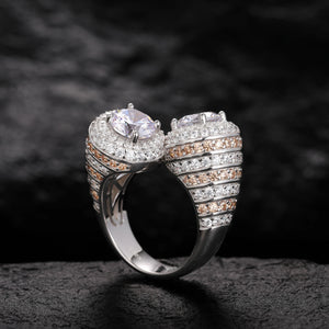 S925 Moissanite Cornucopia Ring - Different Drips