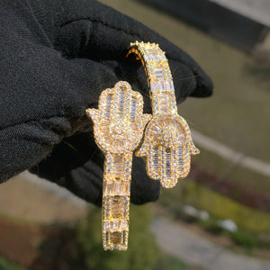 Baguette Hasma Hand Cuff Bangle Bracelet - Different Drips