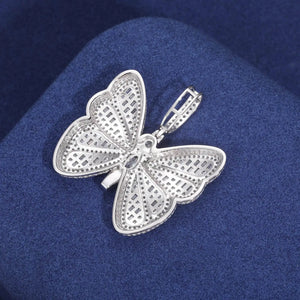 S925 Moissanite Baguette Diamond Butterfly Pendant - Different Drips