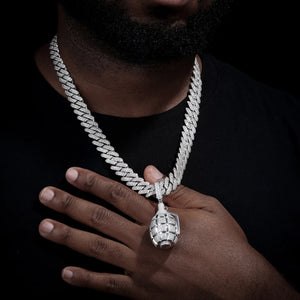 S925 Moissanite Diamond Grenade Pendant - Different Drips