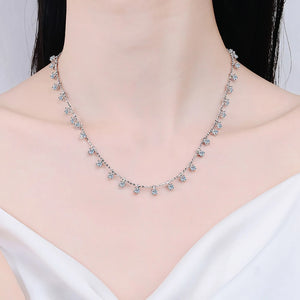 4mm Women's S925 Moissanite Diamond Drop Necklace - Different Drips