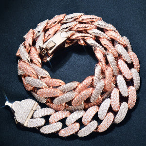 18mm Buckle Clasp Curb Cuban Chain - Different Drips