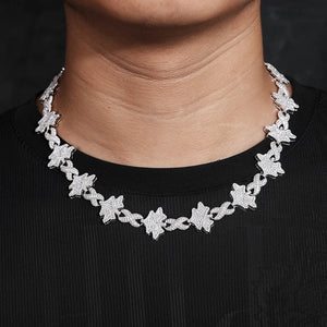 S925 Moissanite Butterfly Infinity Link Chain - Different Drips
