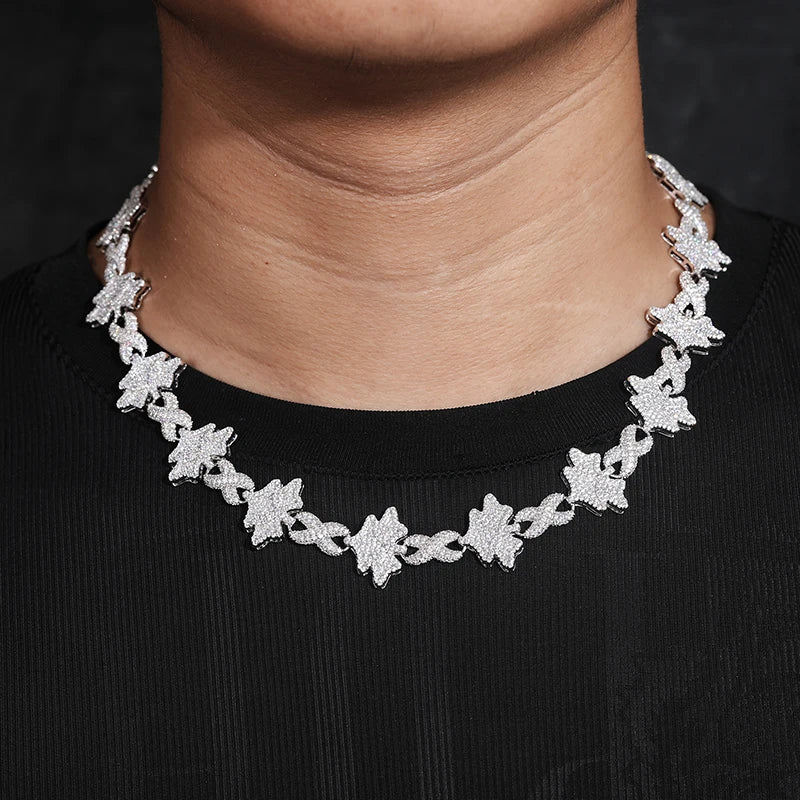 S925 Moissanite Butterfly Infinity Link Chain - Different Drips