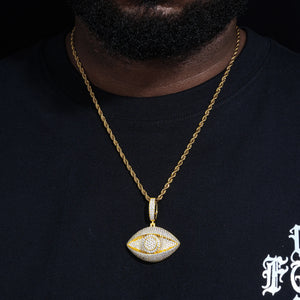 S925 Moissanite Diamond Evil Eye Pendant - Different Drips