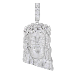 S925 Moissanite Jesus Head Pendant with Crown - Different Drips