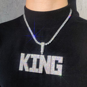 Large Bold Font Custom Letter Pendant - Different Drips