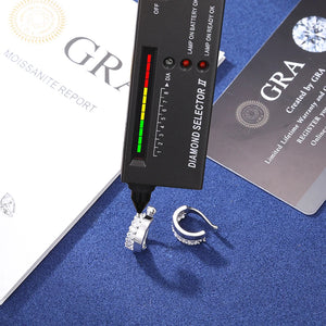 S925 Moissanite Diamond Cuff Earrings - Different Drips