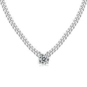 Women's S925 Round Cut Moissanite Diamond Cuban Necklace - Different Drips