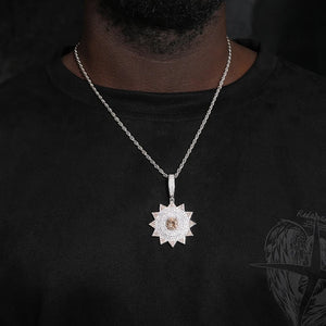 S925 Moissanite Diamond Sunburst Pendant - Different Drips