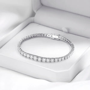 5mm Women's S925 Moissanite Curved Tennis Bracelet - Different Drips