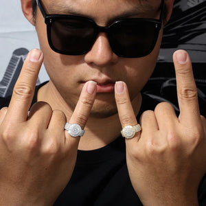 S925 Moissanite Cluster Baguette Ring - Different Drips