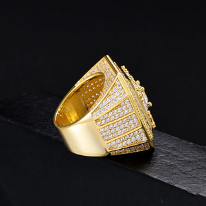 S925 Moissanite Diamond Signet Ring - Different Drips