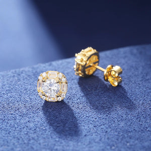 S925 Clustered Baguette Moissanite Diamond Earrings - Different Drips