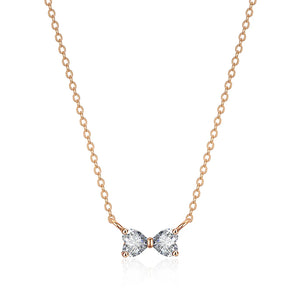 Women's S925 Moissanite Diamond Bow Tie Pendant - Different Drips