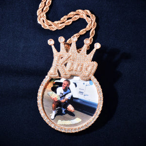 Crowned King Custom Photo Pendant - Different Drips