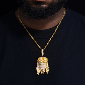 S925 Moissanite Jesus Head Pendant - Different Drips