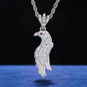Iced Moissanite Eagle Pendant - Different Drips