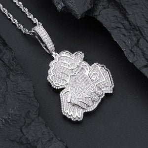 S925 Moissanite Fistful of Cash Pendant - Different Drips