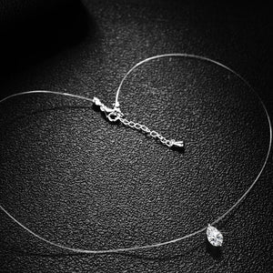 Women's S925 Pear Cut Moissanite Diamond Pendant - Different Drips