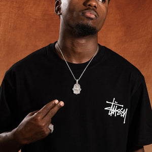 Small Baguette Hasma Hand Pendant - Different Drips