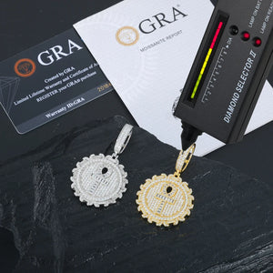 S925 Moissanite Ankh Medallion Pendant - Different Drips