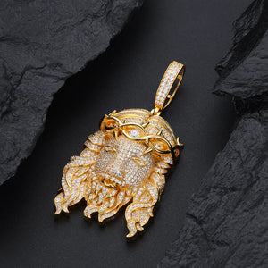S925 Moissanite Jesus Head Pendant - Different Drips