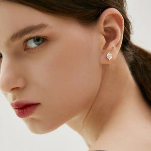 Women's S925 Moissanite Diamond Swirl Earrings - Different Drips