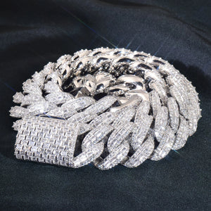 20mm Clustered Baguette Cuban Link Chain - Different Drips