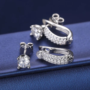 S925 Moissanite Two In One Huggie / Stud Earrings - Different Drips