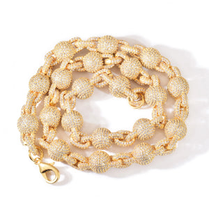 10mm Iced Ball Rolo Link Chain - Different Drips