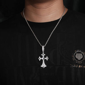 S925 Moissanite Tai Chi Ying Yang Cross Pendant - Different Drips