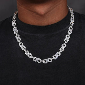 S925 Moissanite Clustered Infinity Link Chain - Different Drips